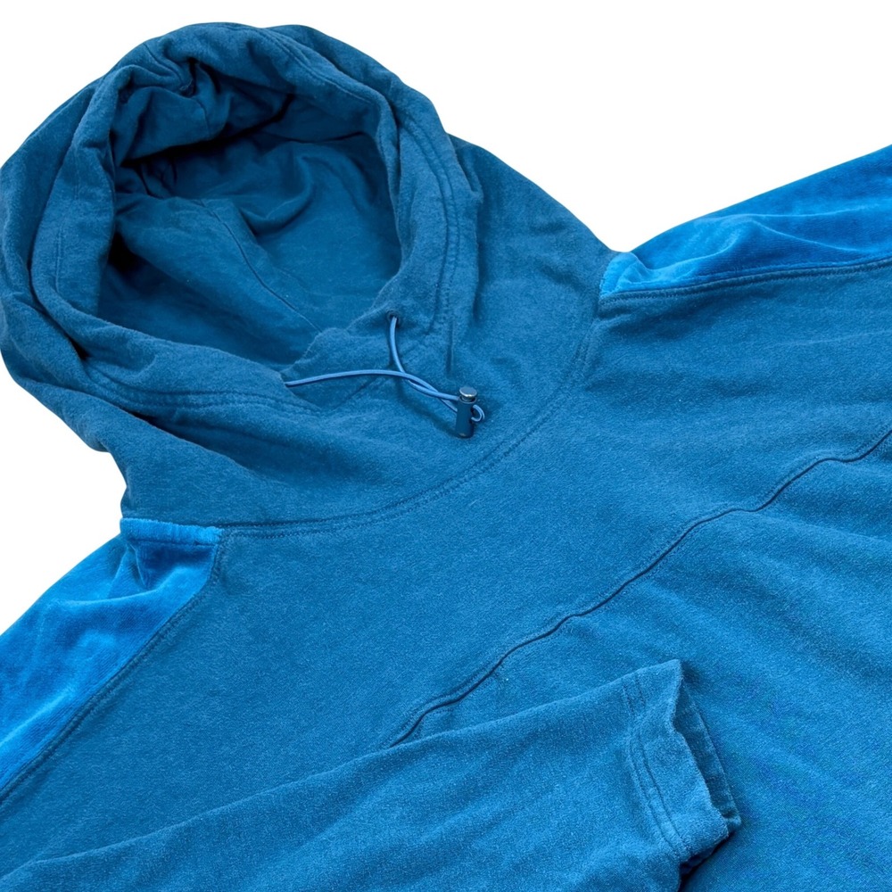 FP Movement Hoodie Women Small Oversized (See Notes) Blue Velvet Trim Athleisure